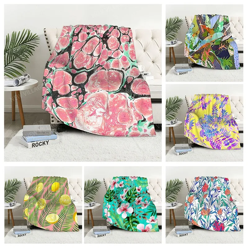

Plaid sofa for Knee blankets warm winter bed cover throw blanket Decorative boho warm fleece Soft and hairy plant modern Nordic