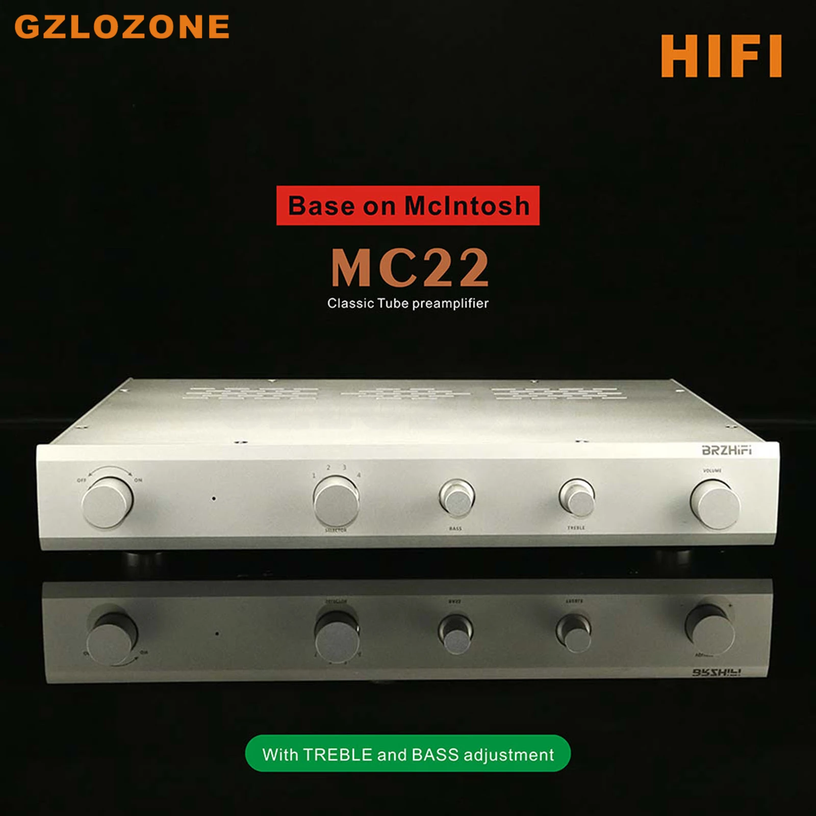 Hifi Classic Mc22 Ecc83 Base Preamplificatore A Tubo Su Mcintosh C22 Con Regolazione Alti/Bassi