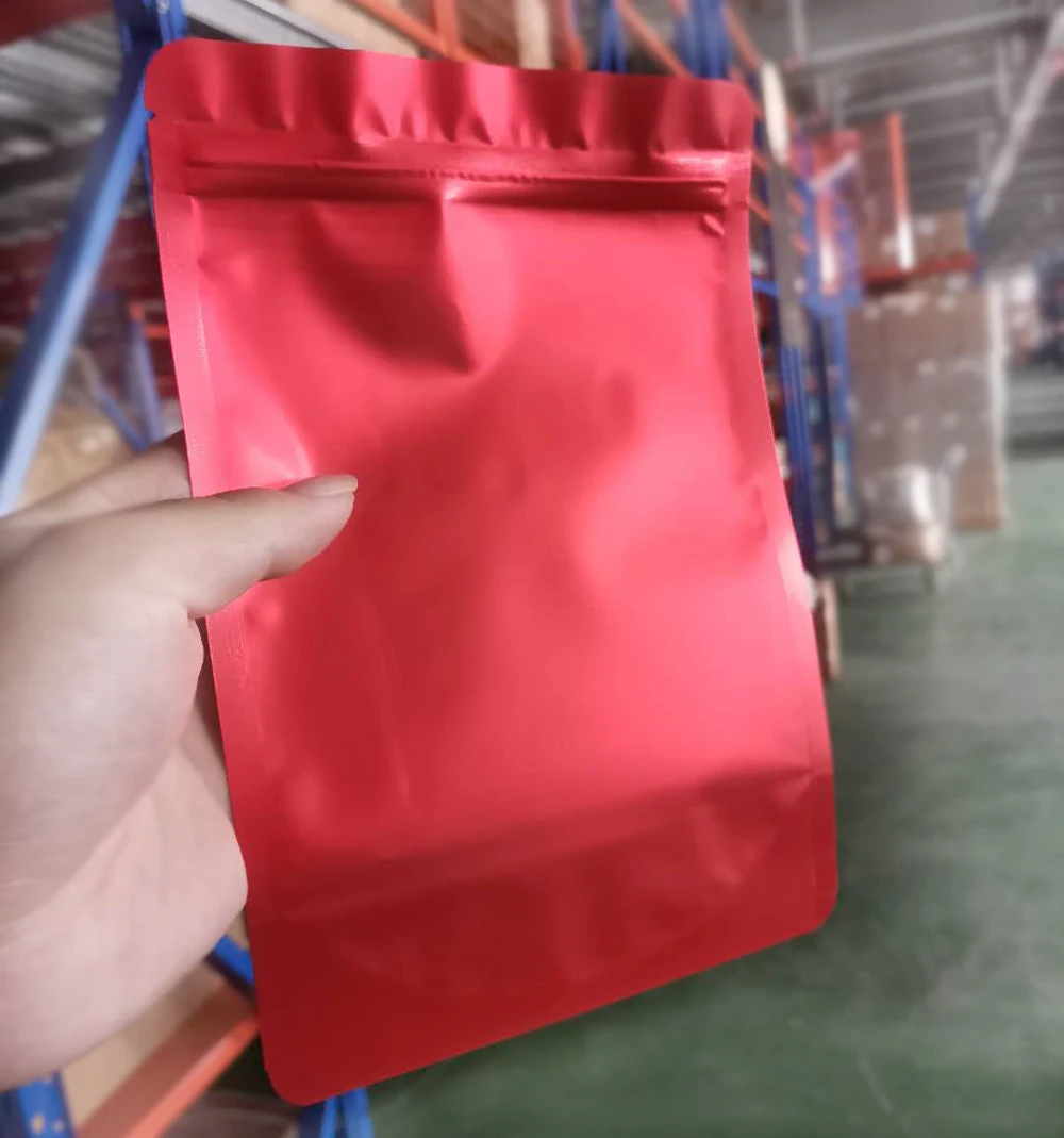 Thick Matte Black White Pink Aluminum Foil Packaging Bag Doypack Food Coffee Heat Sealable Stand Up Zip Lock Plastic Bags 50pcs 6