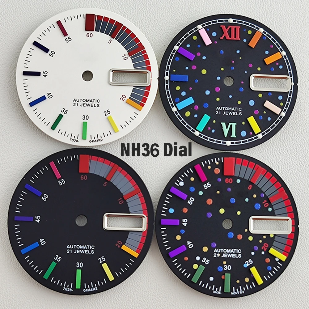 

Циферблат NH36, циферблат NH35, циферблат 28,5 мм с радужным циферблатом, циферблат для часов NH36, аксессуары для часов NH36, инструмент для ремонта часов