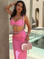 Ruby Halter Cleavage Backless Skirt Suit 5