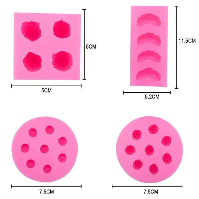 Áfonya Háztartási Sütőberendezések Deco Szilikon Penész Diy Málna Gyümölcs Fondant Sütemény Csokoládé Kézzel Készített Gyertya Szappan Formák - Image 6