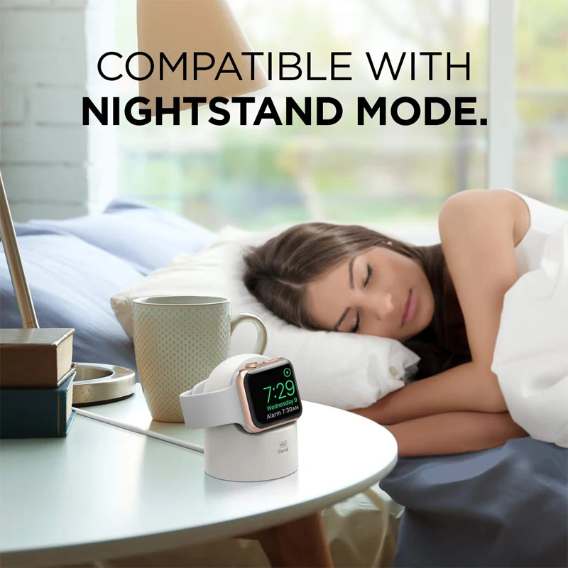 For Apple Watch Charger Stand iWatch Ultra/8/SE2/7/6/SE/4/3 49mm/45mm/44mm/42mm/41mm/40mm/38mm Durable Silicone Nightstand Mode