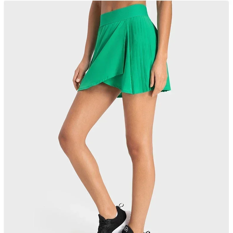 

Lulu Women Tennis Skirt Shorts Golf Pleated Skirt Outdoor Jogging Gym Short Leggings Leisure Fitness Sport Short Skirt Clothing