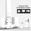 LED Clock Table Lamp USB Chargeable Dimmable Desk Lamp 2 Heads 180 Rotate Foldable Eye Protection Reading Night Light 5