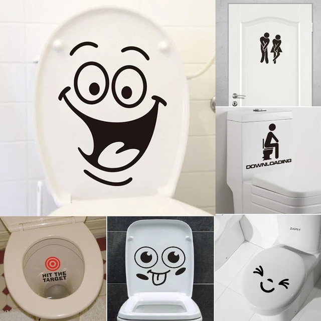 Funny Cute Pattern Toilet Stickers Cartoon Animals for Home Decoration  Waterproof Vinyl Mural Art Diy 3d