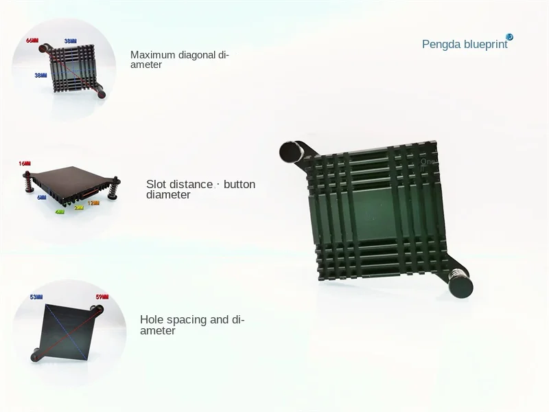 38 * 6MM north-south bridge electronic chip 4CM fan heat sink 59MM hole pitch high-quality raspberry pie graphics card aluminum dc 5v 20v high precision hall effect magnetic sensor module magnetic detection pole resolver north and south detection module