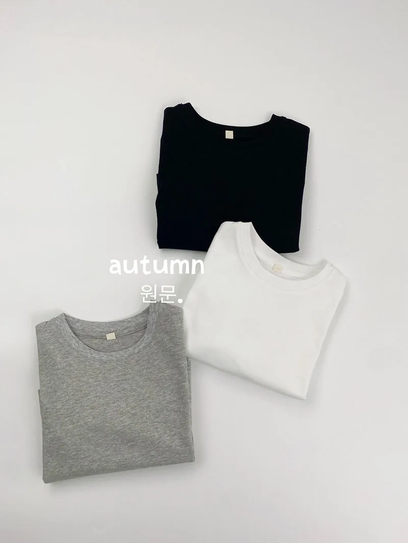 Girls Autumn Thin Solid Color Kids Undershirts