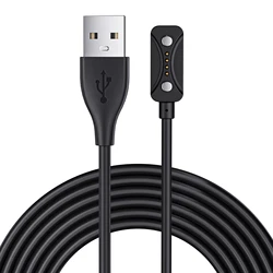Universal USB Charging Cable for Sports Watches - 100cm Black (Black - 1PCS)