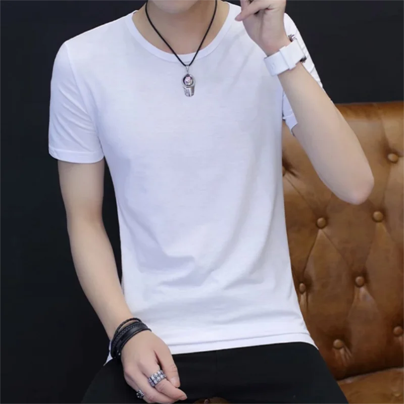 Pure white short sleeves