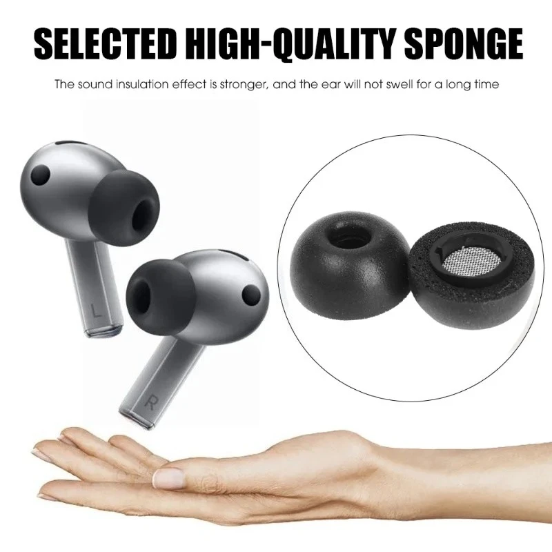 Premium Memory Foam Eartips for In-Ear Bluetooth Headsets - Superior Comfort and Sound Isolation