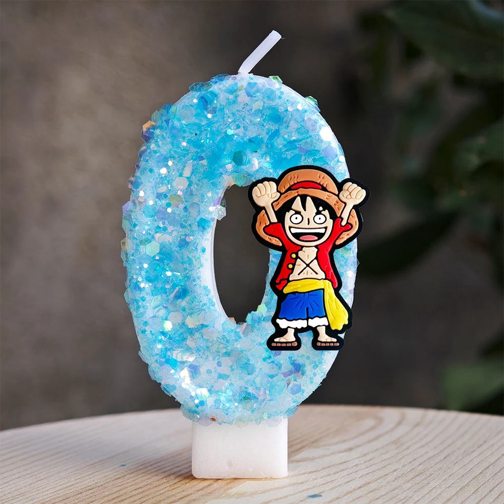 Niedliche One Piece Themen-Luffy-Kerze Nummer 0-9 Geburtstagstortenkerzen Dekorationen Geburtstagsparty Tortendekoration Babyparty Geschenk – Detail 22