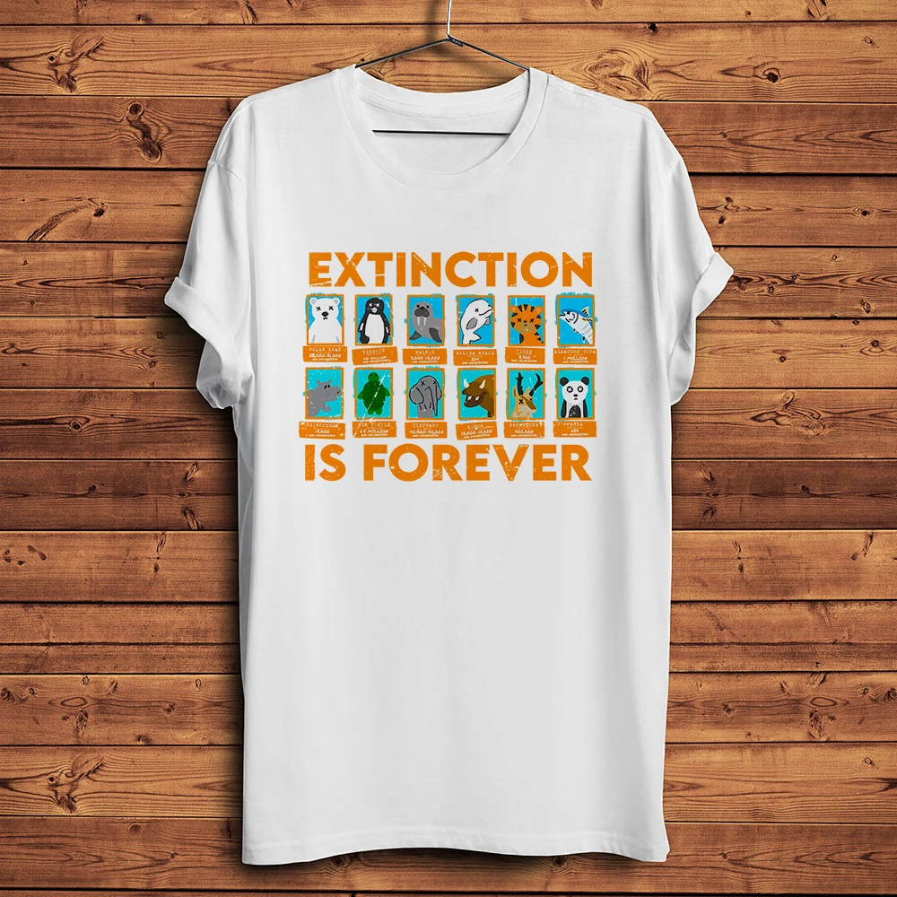 Global Warming Animal Forever Estinzione Maglietta Ambientale Da Uomo Daily Short Casual Tshirt Unisex Tee Streetwear Traspirante