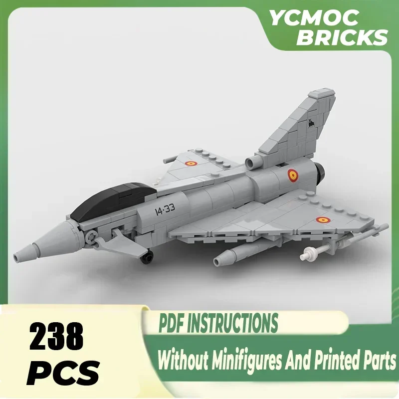 

Военная Модель Moc строительные блоки в масштабе 1:72 Eurofighter, истребитель тайфуна, технологические блоки, подарок, Рождественская игрушка, наборы «сделай сам» в сборе
