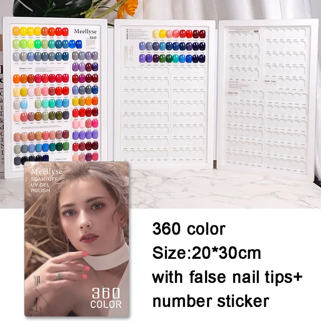 120pcs/Set False Nail Tips For Colour Chart Display Book For UV / LED Gel  Polish | eBay