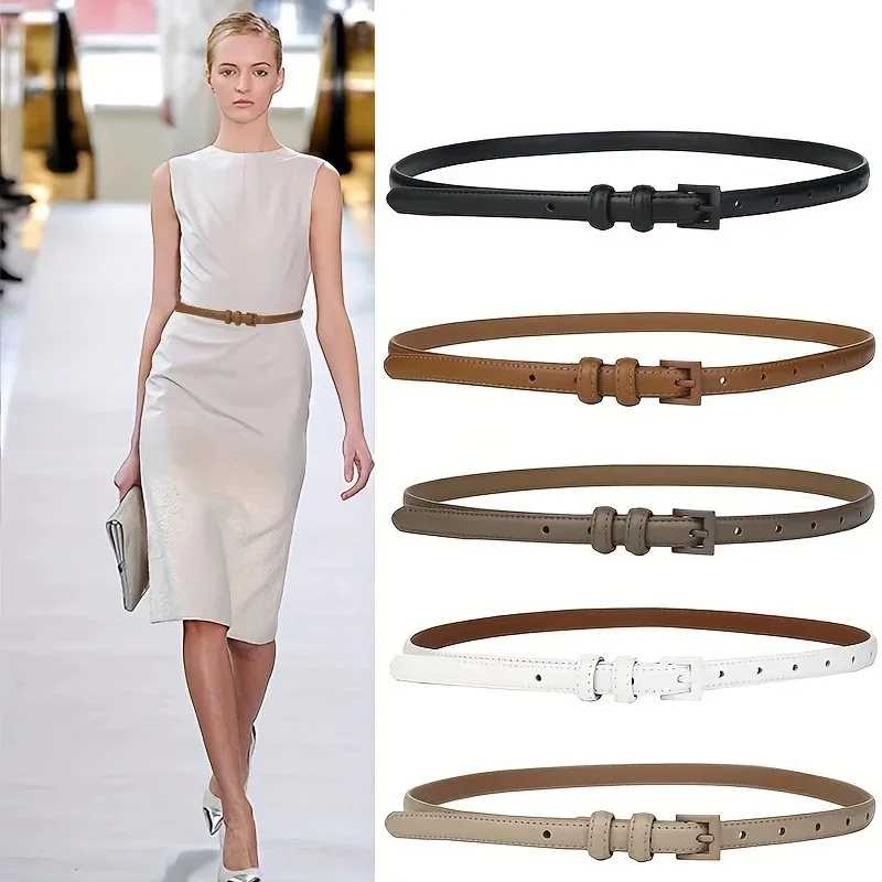 Ceinture Skinny Femme Cuir Véritable Noir - Strass Gunmetal, Taille S/M, Neuve Avec étiquettes