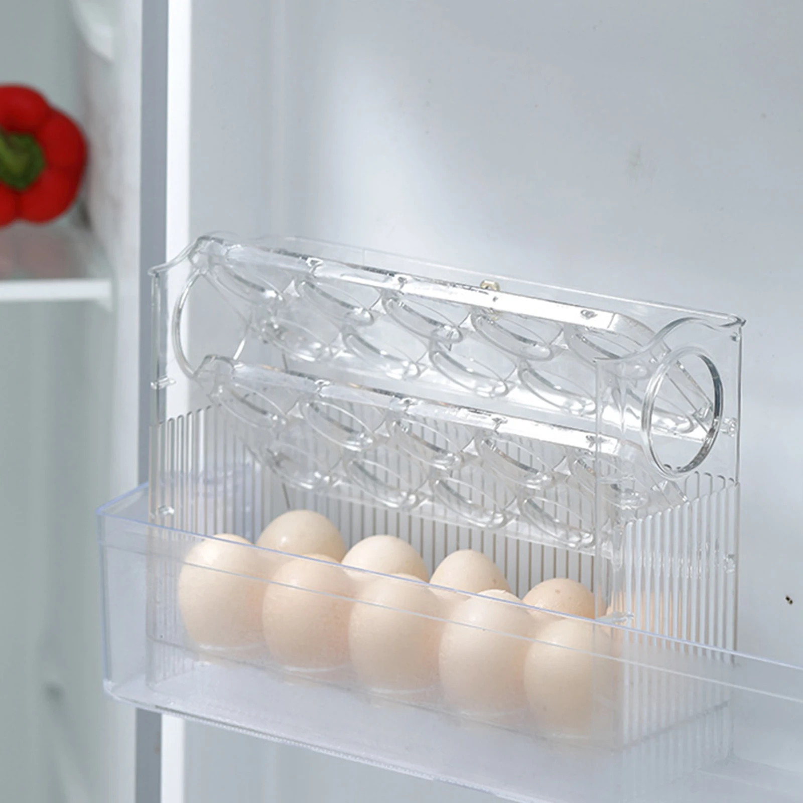 Egg Storage Container Refrigerator Egg Holder 3-Layer Flip