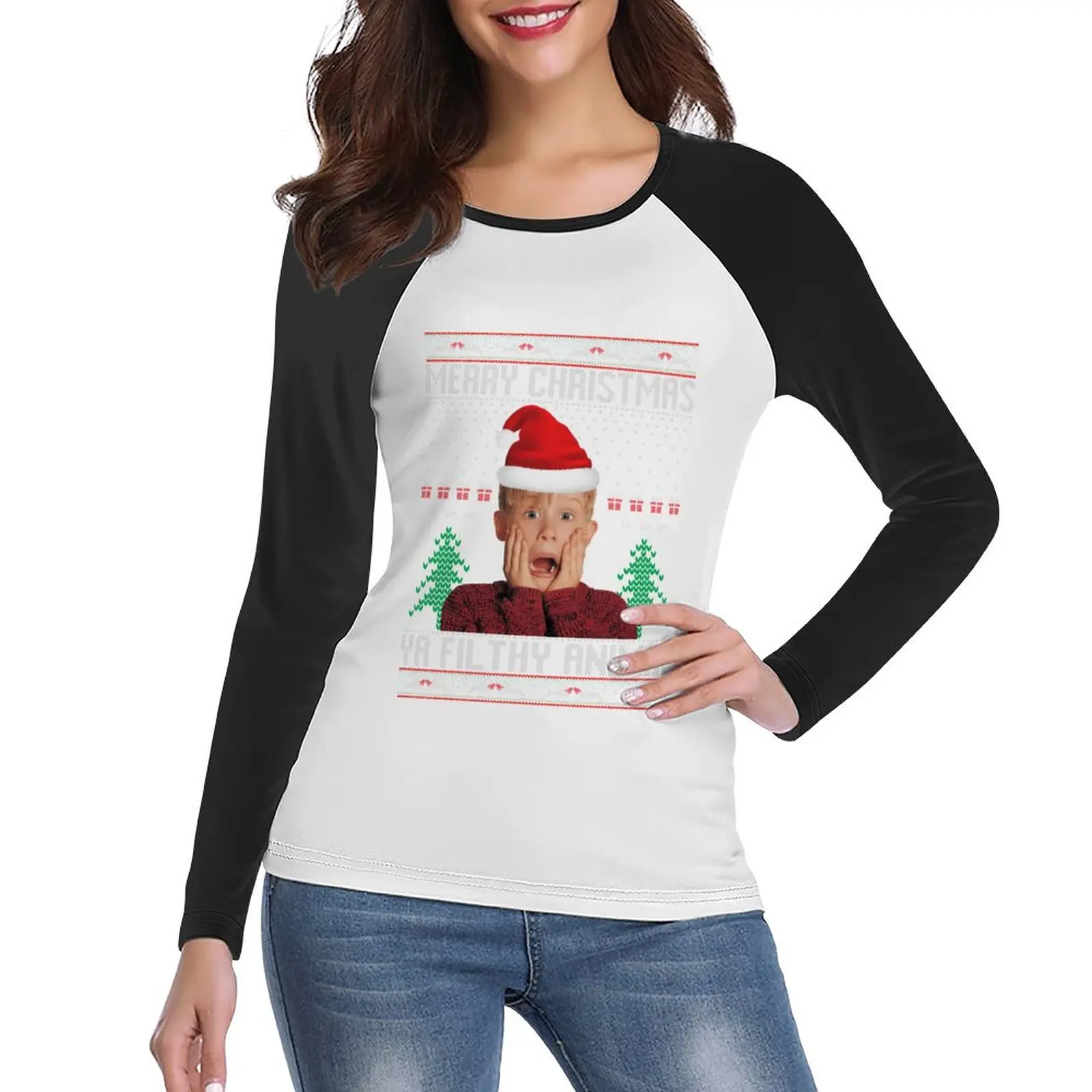 

Merry Christmas Ya Filthy Animals, Ya Filthy Animal Sweater, Funny Xmas Sweater, Funny Ugly Christmas, Chri Long Sleeve T-Shirts