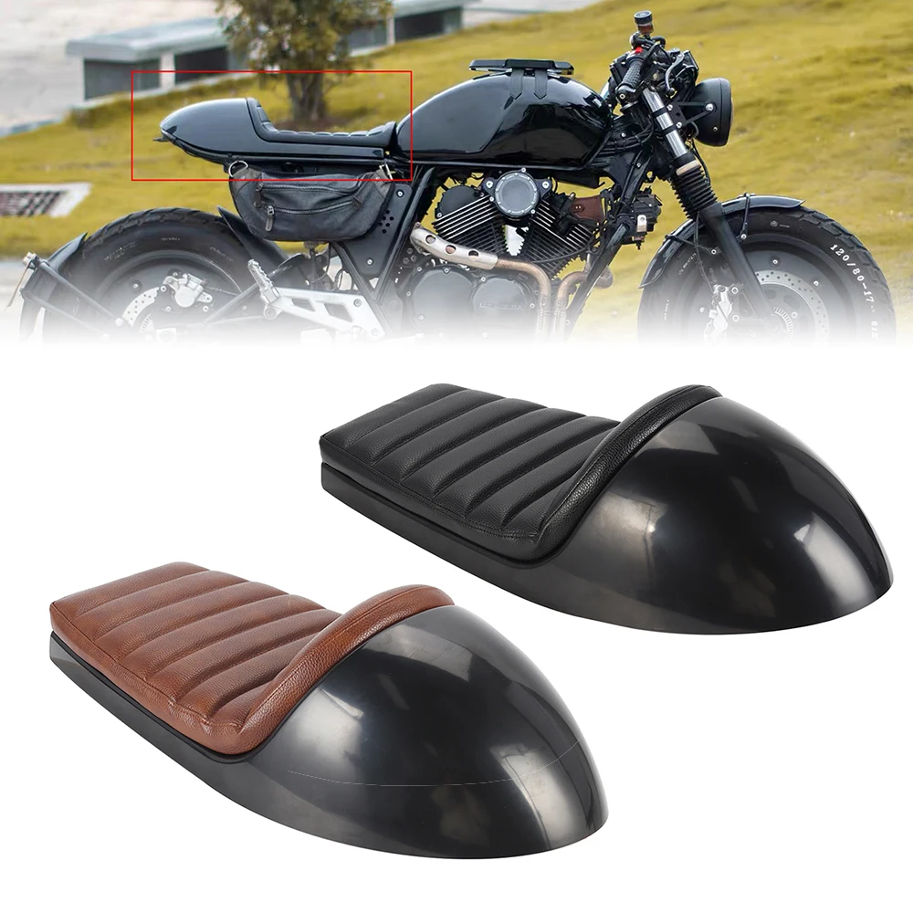NOIR MOTO SIÈGE pour Triumph cafe racer Scrambler Rétro Projet Vélo EUR