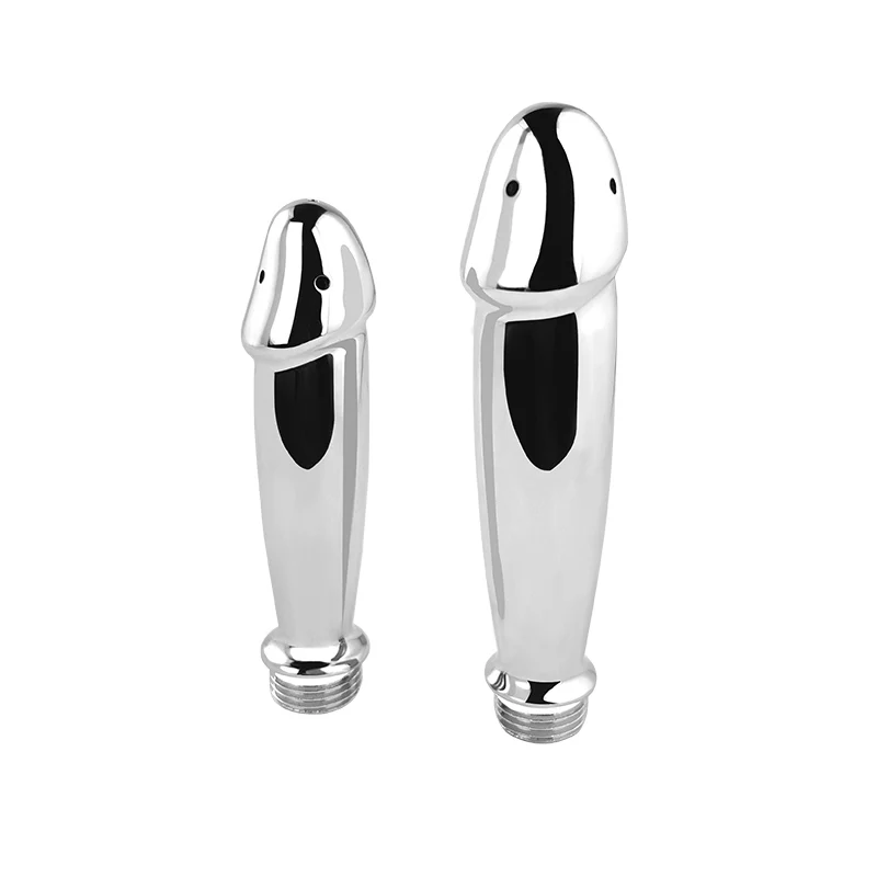 Douche Metall Stahl Einlaufspritze Analduschkopf Perlen Analreinigungsset Butt Plug Attach_voghion.com