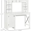 Farmhouse Computer Desk with Hutch and Cabinet, Home Office Desk with Storage, for Study, White 3