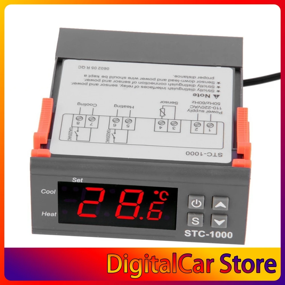 

Дисплей регулятора температуры 4-6,9 дюйма, стандартный инкубатор для аквариума STC1000, охлаждающая цепь, температура для лабораторий