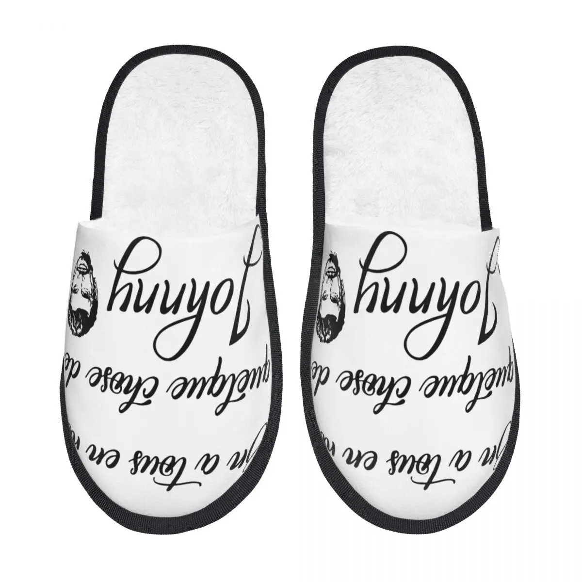 

Johnny Hallyday Winter Cotton House Slippers Indoor Soft Memory Foam Slides Non Slip