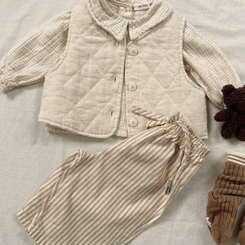 Description Picture 2 of item2025 Autumn New Baby Girl Sleeveless Vest Coat Infant Boys Casual Jacket Solid Toddler Windproof Vest Kids Clothes