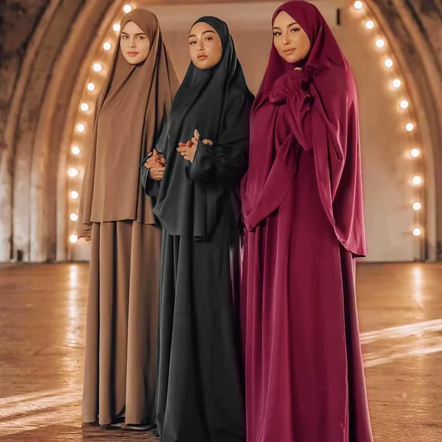 Ensemble de Vêtement de Prière pour Femme Musulmane, Tenue Modeste, tiens  imar, Jibab, Islam, 2 Pièces - AliExpress