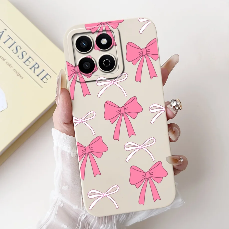 Shockproof Fashion Bowknot Marble Soft Liquid Silicone Case