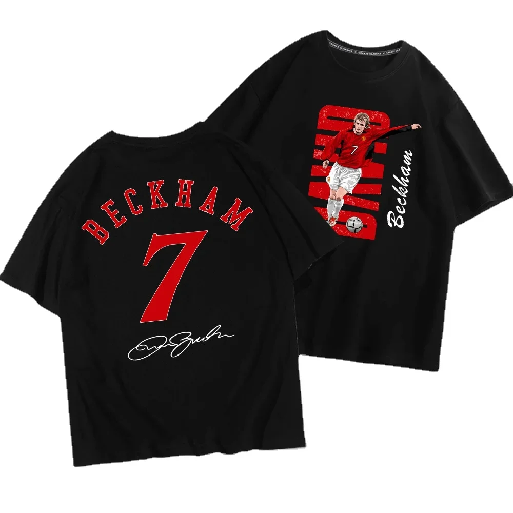 

2023 Beckham Cotton Short Sleeve T Shirt Men Women Loose Casual Tee Football Star Clothing for Fans Oversize XXXXXL