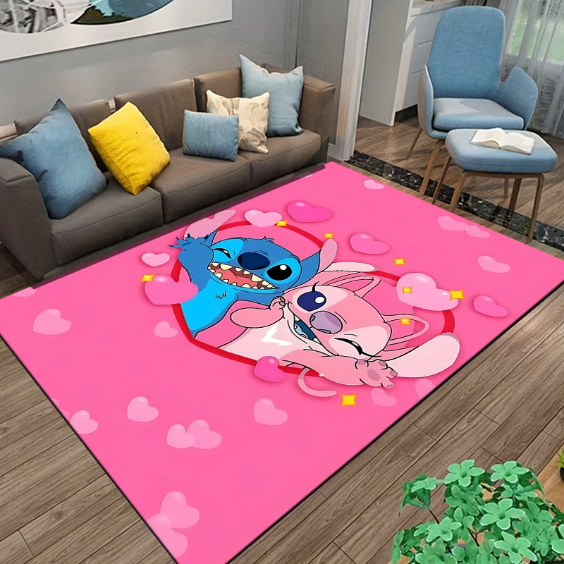 Disney Pattern Stitch Lilo Carpets Bedroom Play Mats Rug Bedroom Decor Carpet Livingroom Rug Crawl Mat Christmas Gift Hogar