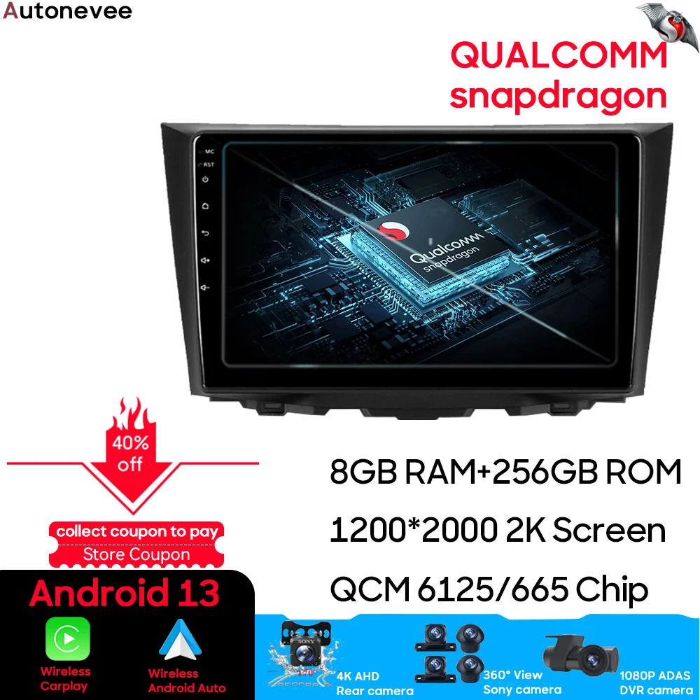 

Qualcomm Snapdragon Android 13 For Suzuki Kizashi 2009 - 2015 Car Radio Multimedia Video Player GPS Navigation Rear camera