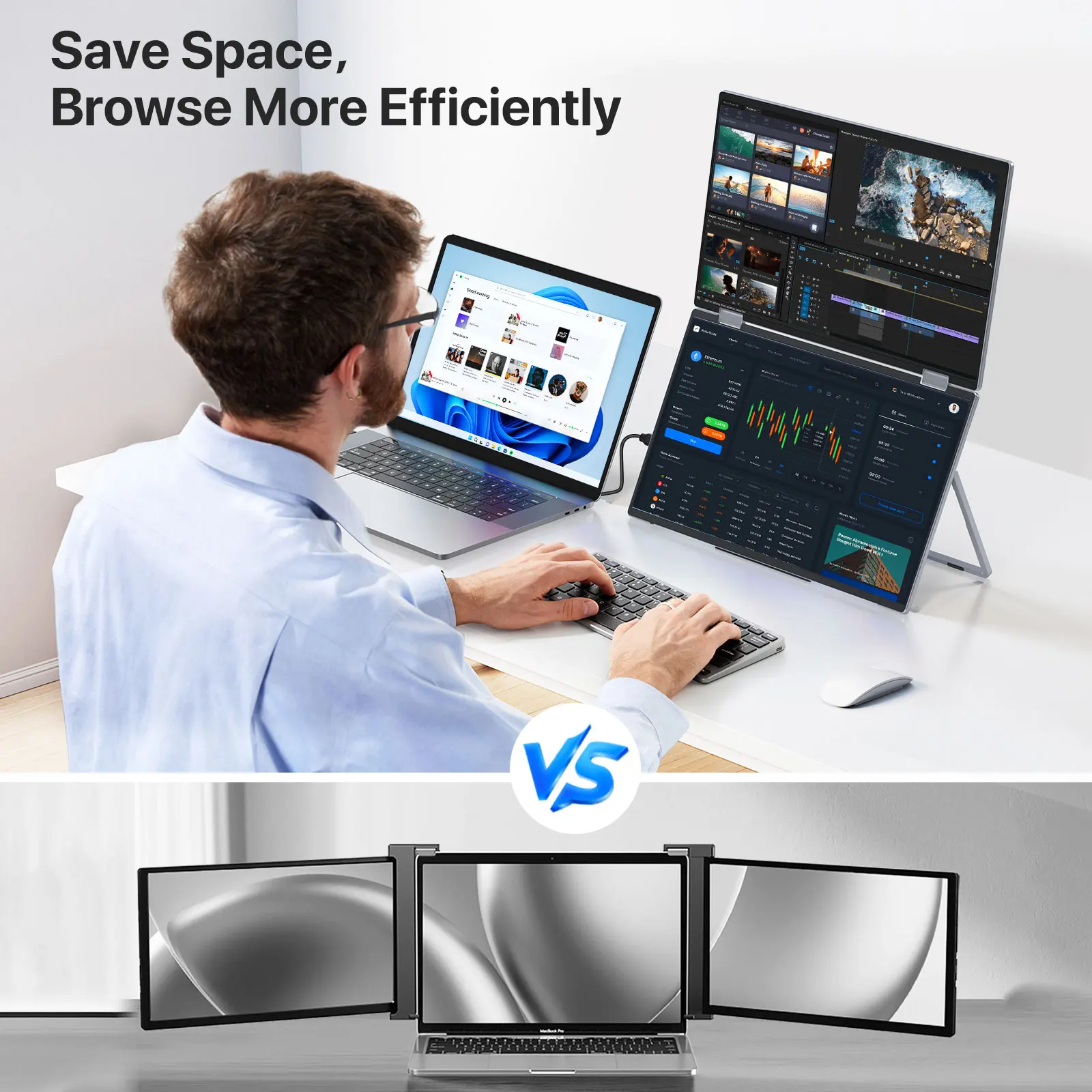 EVICIV  ޴  15.6ġ  ũ ̽  ÷ 1080P 100% sRGB USB-C HDMI Ʈ (űĵ Ŀ ) Ʈ PC Mac Windows V