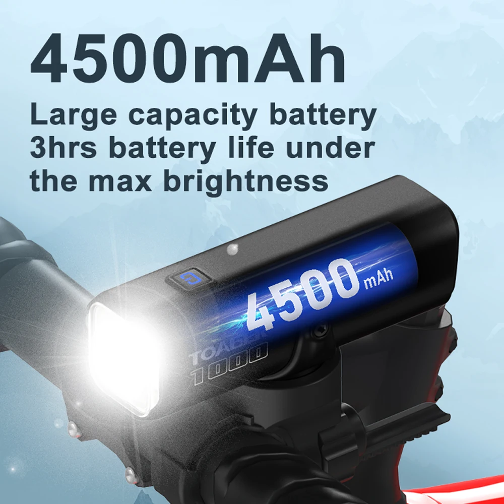 TOAGER  ,  Ʈ,  ׼, C Ÿ  LED 21700, 4500mAh, 1000LM