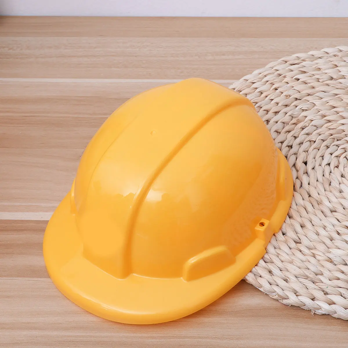 6Pcs 어린이 시뮬레이션 엔지니어링 건설 안전모 역할 놀이 교육 성능 선물 노란색 어린이 안전
