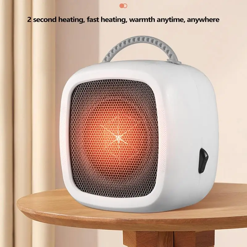 

Portable Heater Mute Electric Heater 600w Efficient Heater Adjustable Fan Heater For Bedroom With Two Modes & Handle Winter Tool