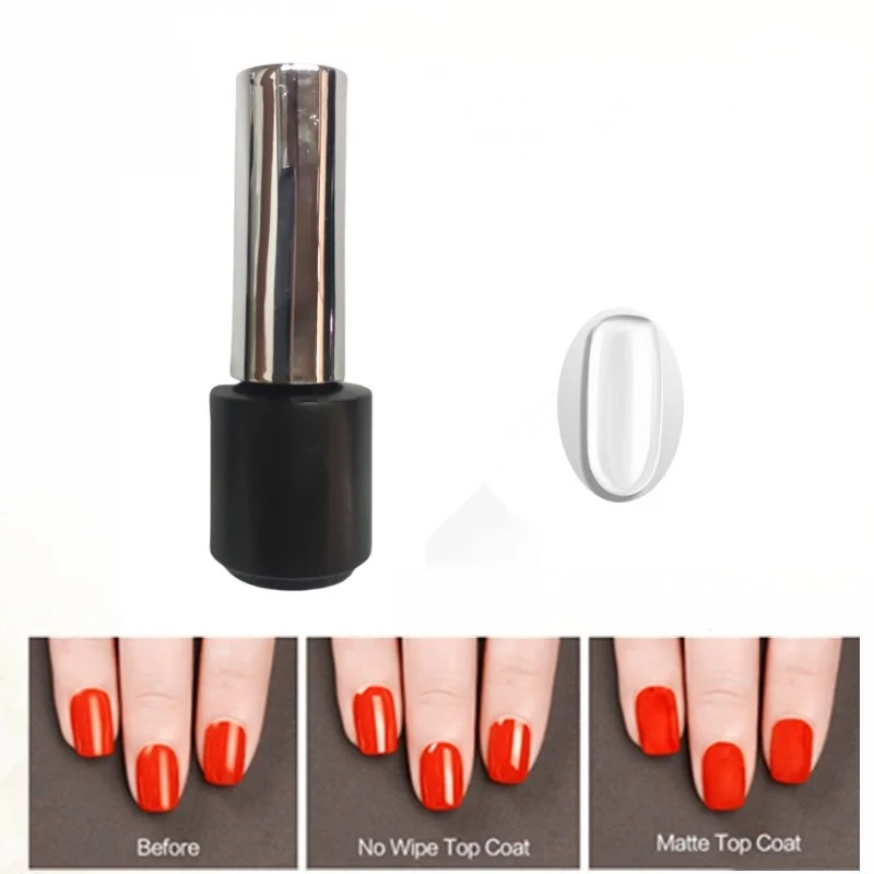 Hot Sales Matte Top Coat UV Gel Nail Polish Transparent top Gel 8ml 4pcs/set 3