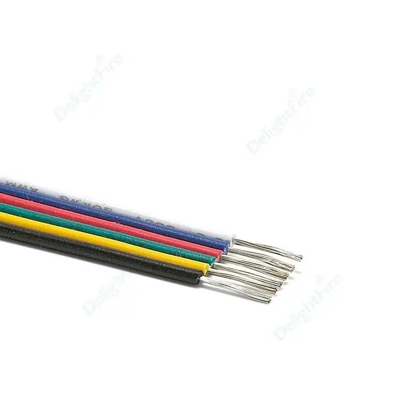 ตัวเลือกสินค้า สายต่อพ่วง LED แบบ 2 3 4 5 6 ขา ขนาด 22 20 18 AWG ความยาว 5 เมตร 10 เมตร สายไฟฟ้าแบบยืดหยุ่น สำหรับแถบไฟ LED 5050 RGB RGBW พร้อมหัวต่อ SM JST