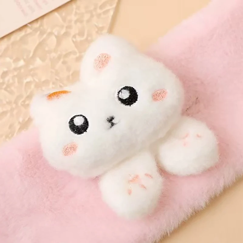 New Korean Baby Warm Scarf Cute Cartoon Rabbit Thick Plush Boy Girl Anti-Cold Neckerchief Outdoor Windproof Kids Neck Covers baby scarf
