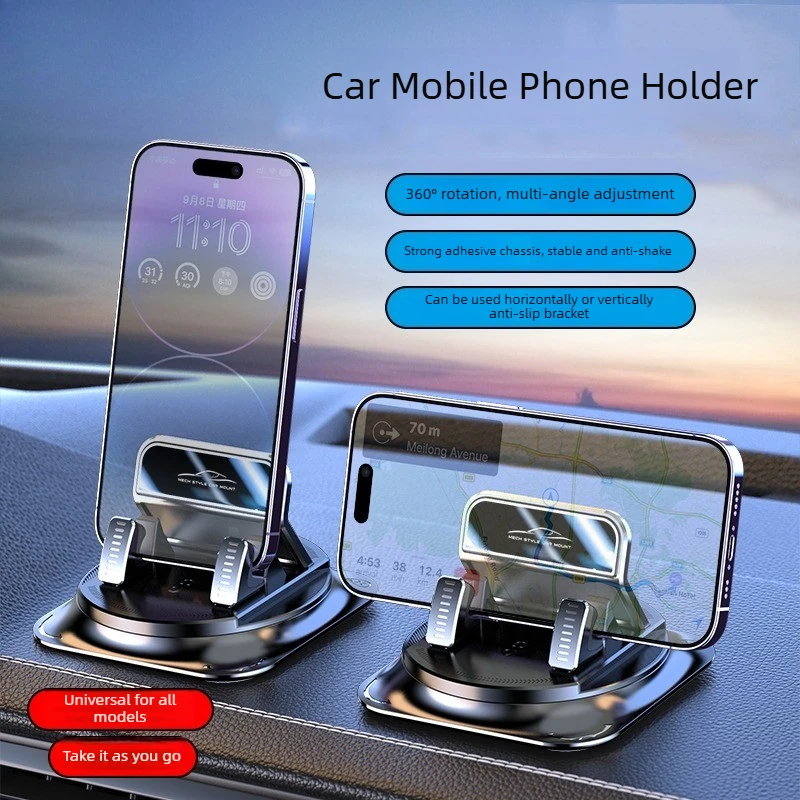 Supporto per Telefono da Auto Girevole Antiscivolo per Cruscotto, Supporto Universale per Navigazione GPS, Accessori Auto