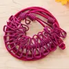 1Pcs New With 12 Clips Clothing Clothesline Retractable Windproof Cloth Hanging Line Portable Elastic Drying Rack For Outdoor 3