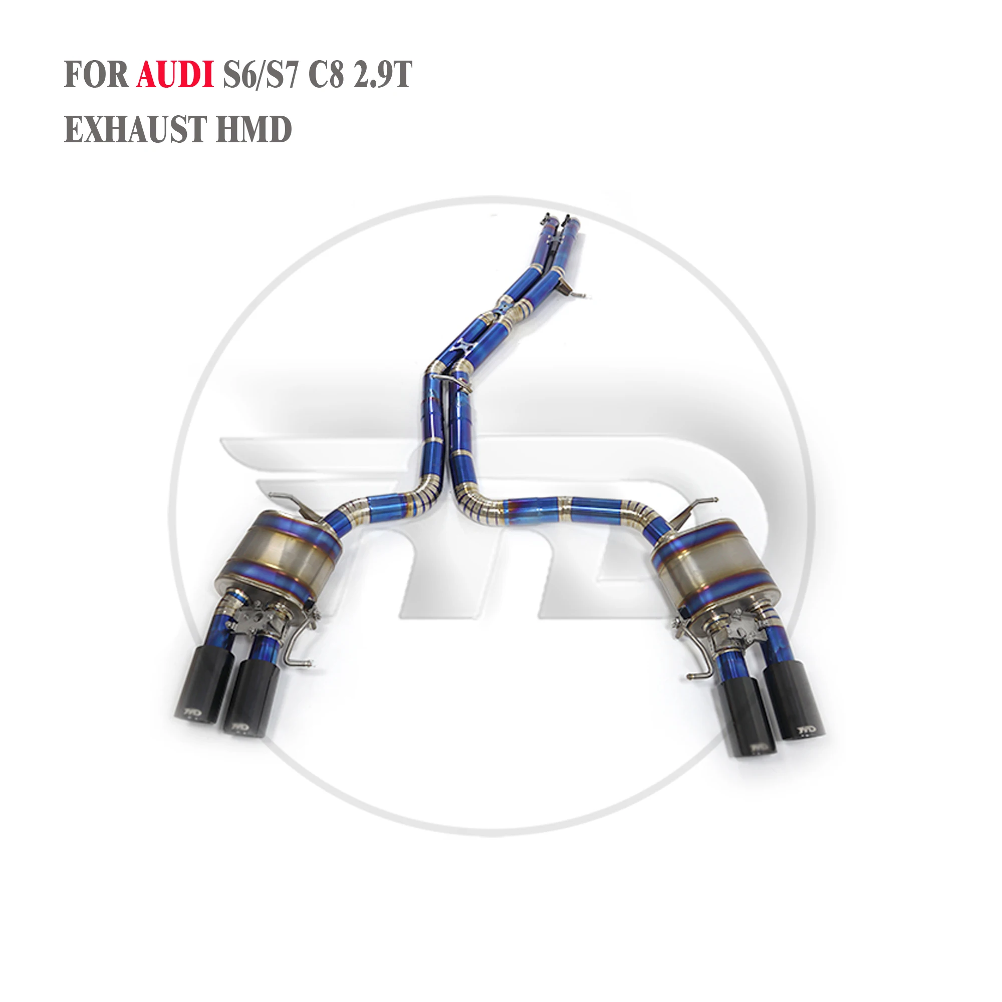 

HMD Titanium Exhaust System Performance Catback for Audi S6 S7 C8 2020+ 2.9T Muffler With Valve