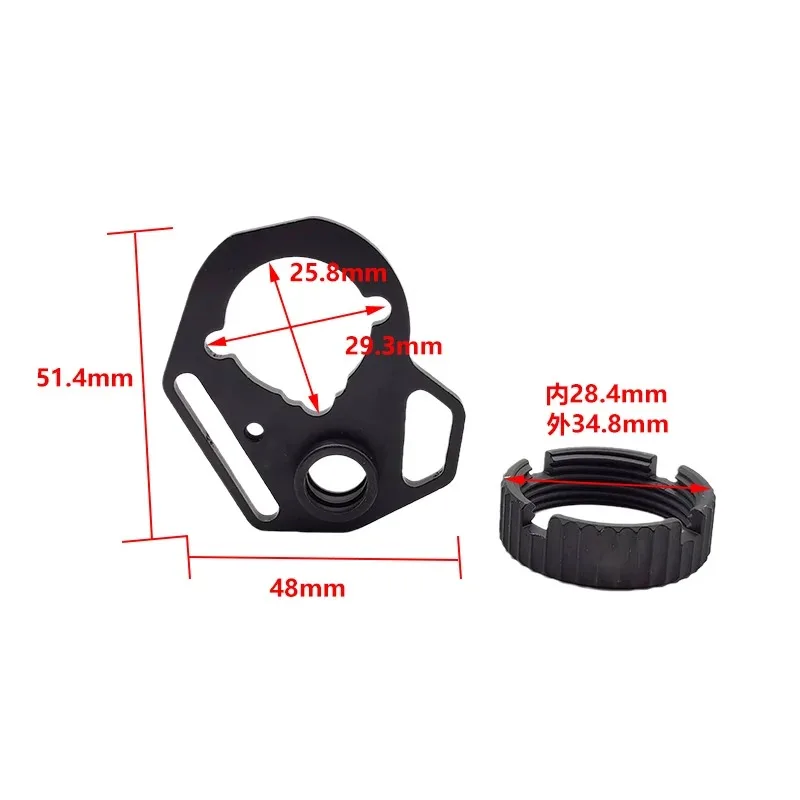 Tactical Rear Clip Strap Buckle QD Sling Mount Adapter