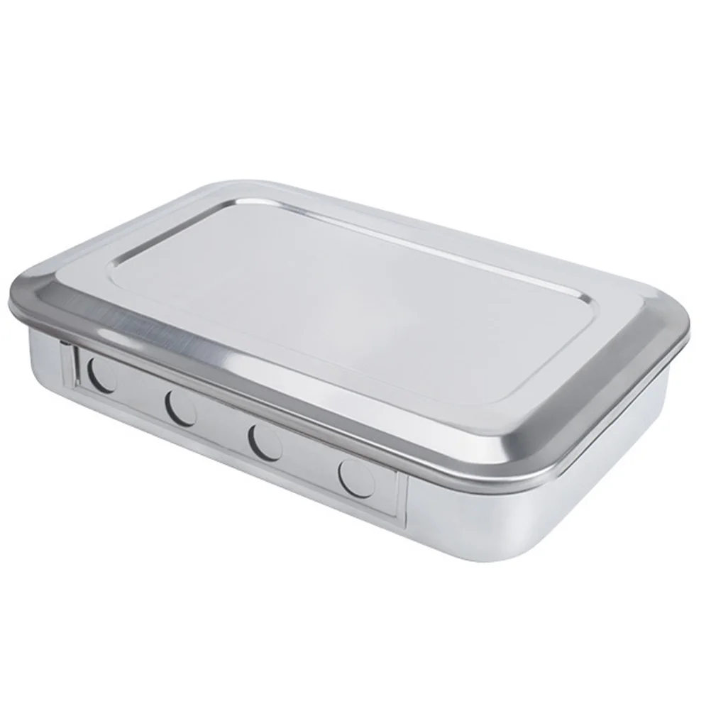

Surgical Instruments Tray Sterilizing with Lid Simple Case Square Shape Multipurpose Soaking Disinfecting