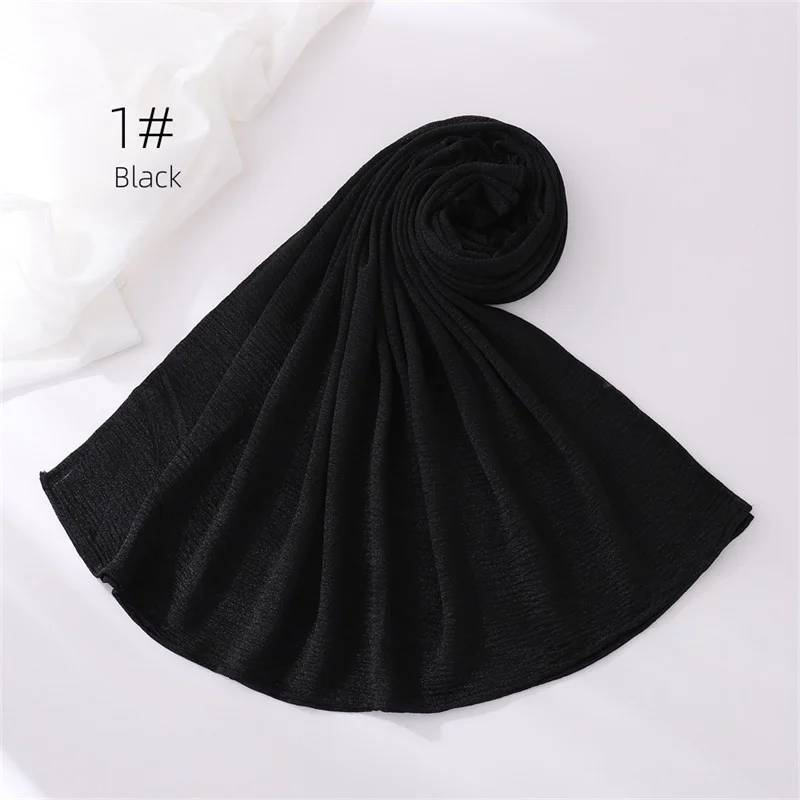 18 Farben, schlicht, weich, atmungsaktiv, dünn, Polyester, Hijabs, Damen, lang, muslimischer Schal, Schal, Turban, Kopfwickel, Lady Abaya, islamisch, 170 x 70 cm – Detail 11