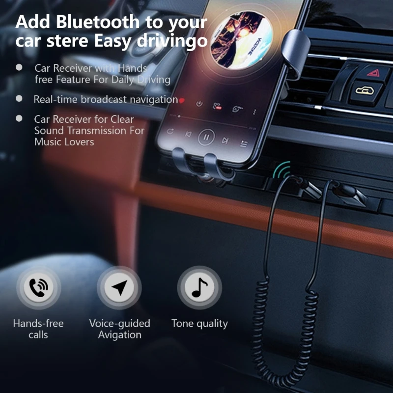 

Автомобильный беспроводной приемник 3,5 мм со стабильным подключением Aux к Bluetooth-совместимым адаптерам для ежедневных Y9RF