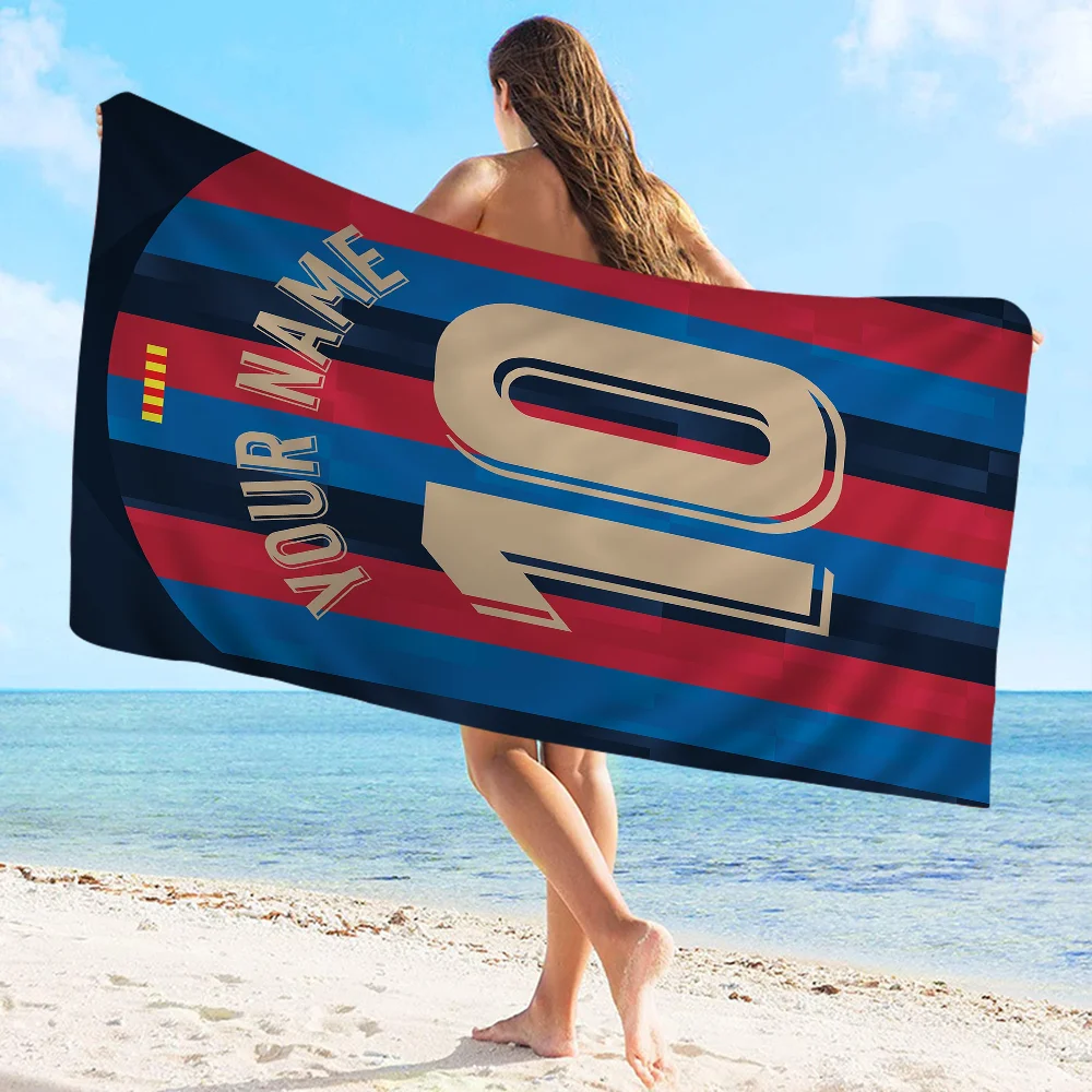 Football Basketball Jersey Name Custom Bath Towel Microfiber Soft Water Absorbing Breathable For Kids Decorative Cartoon Beach 5