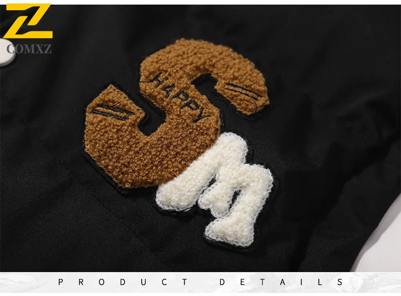 COMXZ ​Men's Winter Detachable Sleeves Jacket Hooded Windproof Puffer Coat Convertible Vest Thickened Parka Workwear​