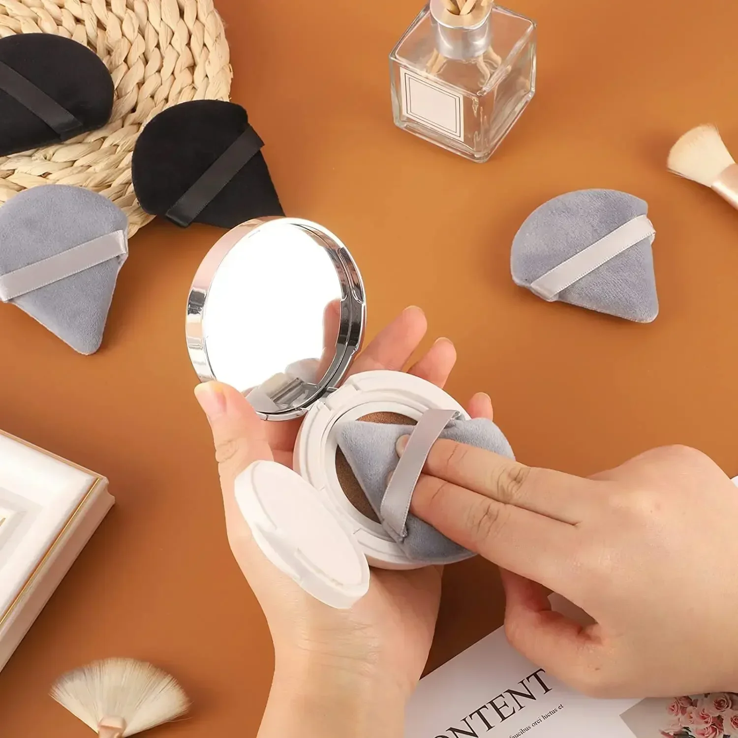 Makeup Sponge 1/3/6Pcs Triangle Velvet Powder Puff For Face Eyes Contouring Shadow Seal Cosmetic Foundation Makeup Tool